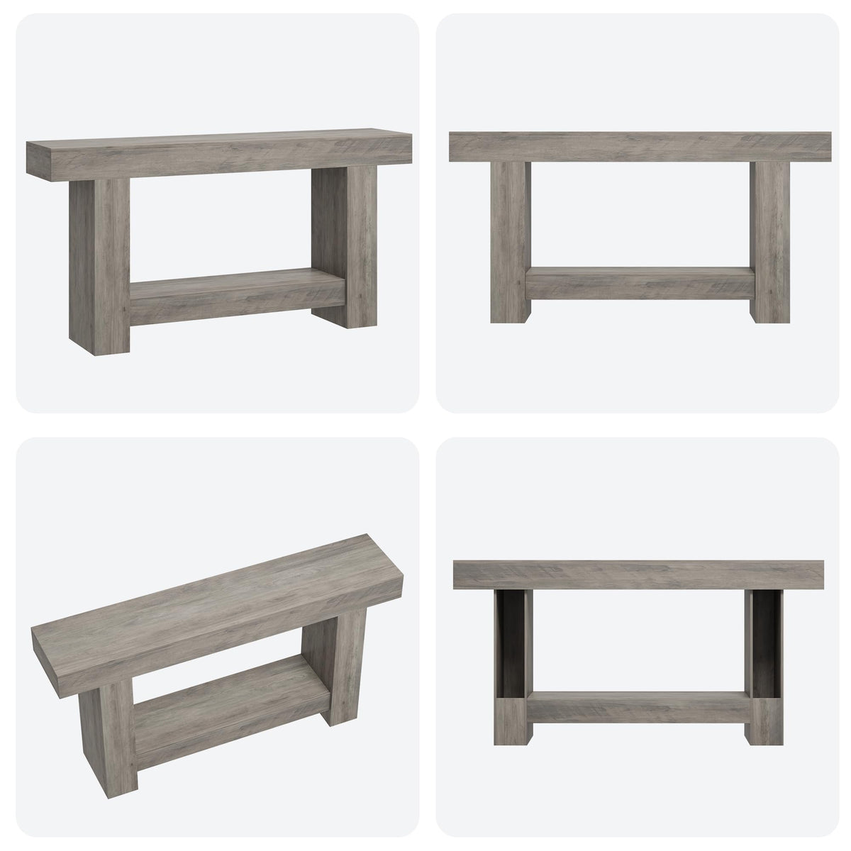 Estructura fija estable para salón y pasillo en color gris